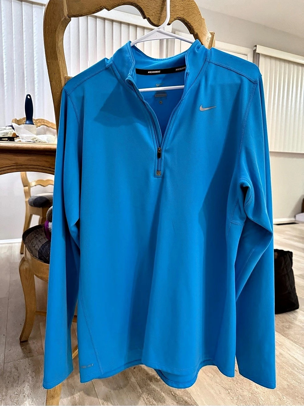 Nike Running Dri-FIT 1/4-Zip Pullover Blue Large